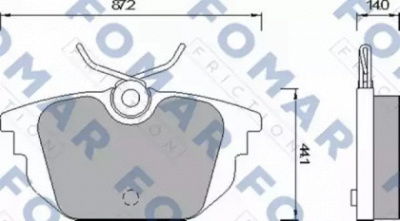 FOMAR FRICTION fo677581 -  Комплект тормозных колодок, дисковый тормоз